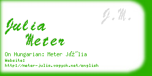 julia meter business card